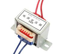 Badafaci Transformateur de Puissance de Tension de Sortie Ca 12V/24V, Noyau en Nylon, Fil de Cuivre Complet, Vernis Isolant imprégné sous Vide, Transformateur de Puissance EI (12V)