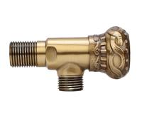 Badafaci Vanne d'Arrêt d'angle en Cuivre, Filetage G1/2 de Taille Compacte pour Arrêt 'eau Chaude et Froide de Salle de Bain, Solution Peu Encombrante pour la Rénovation et l'entretien de la (C)