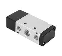 Badafaci Vanne de Régulation Pneumatique 5 Voies, Vanne D'air en Alliage D'aluminium avec Structure à Colonne Coulissante pour Installation Multi-emplacements, Mode D'entraînement (4A110-06 G1/8“)