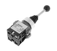 Badafaci XD2 PA22CR Interrupteur à Joystick momentané à 2 Positions, Rappel par Ressort 2NO avec Couvercle Résistant à la Poussière D' D'eau pour les Circuits de Contrôle Industriel AC