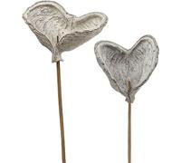 Badam sur tige blanc lavé 12cm L55cm 23 pcs - Décoration, fleurs séchées, deuil