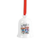 badaren Cloche de Noel, 2025 de Noël en Porcelaine, Cloche de Noel à Suspendre, Dons de Noël Decoration, Objets de Collection Ø 7 cm (F)