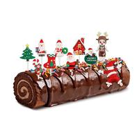 badaren Decoration Gateau de Noel Cupcake Toppers 10 Pièces Topper de Gâteau de Noël, Cake Tropper Noel Gâteau Decoration, Noël Gâteau Toppers pour Décorations de Gâteau de Fête (A)