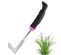 badaren Désherbeur Manuel en Acier Inoxydable, Grattoir de Jardin avec Manche Ergonomique, Outils de Désherbage, Couteau de Désherbage pour Enlever la Mousse & Les Mauvaises- Rose Rouge