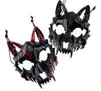 badaren Masque Halloween, 2 Pièces Masque Loup, Therian Mask, Masque Therian, Wolf Mask 3D, pour Halloween, Carnaval Costume, Cosplay Costume, Party
