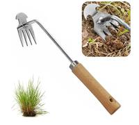 badaren Outil de Désherbage Manuel, Outil pour Desherber, Arracheuse de Mauvaises Herbes, Désherbeur à Dents Pointues à Tête Ronde pour Éliminer Les Mauvaises Herbes et Les Pissenlits