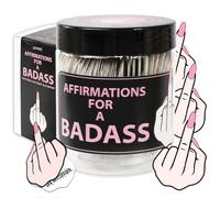 Badass Bocal d'affirmation - 60 cartes d'affirmation amusantes, cadeaux pour adolescents, adolescentes, cadeaux tendance, cadeau pour adolescente, cadeau pour meilleure amie, joli pot de motivation