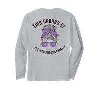 Badass Cytic Fibrosis Mama Sensibilisation à la Femme au Dos Manche Longue