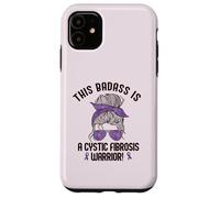 Badass Cytic Fibrosis Warrior Awareness Woman Meme on Back Coque pour iPhone 11