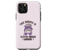 Badass Cytic Fibrosis Warrior Awareness Woman Meme on Back Coque pour iPhone 11 Pro