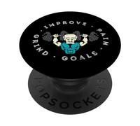 Badass Grandpa Améliorer, Douleur, Grind, Objectifs PopSockets PopGrip Adhésif