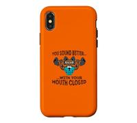 Badass Grandpa : Tu parles Mieux avec la Bouche fermée. Coque pour iPhone X/XS