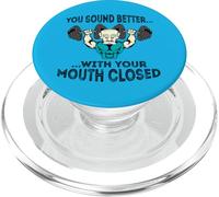 Badass Grandpa : Tu parles Mieux avec la Bouche fermée. PopSockets PopGrip pour MagSafe