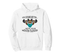 Badass Grandpa : Tu parles Mieux avec la Bouche fermée. Sweat à Capuche