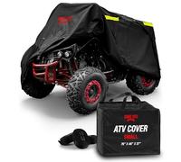Badass Moto Housse Robuste Triple imperméable pour 4 Roues - Housse pour Quad à Quatre Roues - Résistante aux déchirures - Réfléchissante la Nuit avec imperméabilisation avancée, Fermeture éclair et