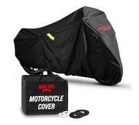 Badass MotoGear - All Weather Waterproof Heavy Duty Moto/Moto Couverture: 250 cm (L) x 145 cm (H), dimensionné pour Fill-Sized Cruisers & Touring Bikes Plus de 800 CC (Large)