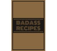 BADASS Recipe Journal - Retro Brown and Black with Dots: Blank Recipe Book to Write in Your Own Recipes, 120 Pages (6" x 9"), Glossy Cover
