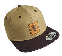 Baddery Casquette Flexfit Outdoor Snapback « Edelweiss avec patch en cuir », vert/noir, taille unique