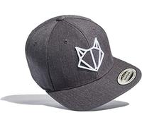 Baddery Casquette Flexfit Snapback - Renard - Broderie 3D, Broderie : blanc, taille unique