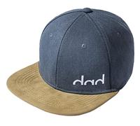 Baddery Casquette snapback pour homme - Dad - Casquette brodée avec visière en imitation daim - Cadeau pour papa et futurs papas, Bleu jeans, taille unique