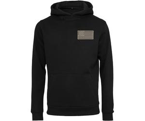 Baddery Sweat à capuche pour homme : drapeau des États-Unis avec patch brodé - Pull à capuche pour homme - US Army, Noir , XXXXXL