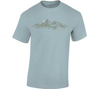Baddery T-shirt de cyclisme pour homme : V2 Power - T-shirt de VTT, bleu glace, M