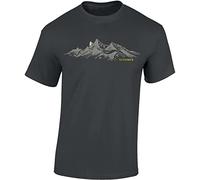 Baddery T-shirt de cyclisme pour homme : V2 Power - T-shirt de VTT, gris foncé, XL
