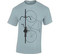 Baddery T-shirt de vélo pour homme : Bike Shadow - Accessoires de vélo de course, Ice Blue - Bike Shadow, M