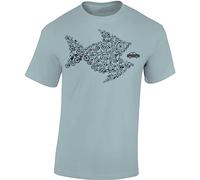 Baddery T-shirt de vélo pour hommes : Bikes of The World Organize - Accessoires vélo de route électrique, bleu glace, M
