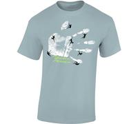 Baddery T-shirt pour homme « Bouldern Adrenaline », bleu glace, M