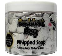 Baddest Boy Savon fouetté - 150 g - Huiles naturelles et argile de kaolin - Parfum après-rasage - Convient aux végétaliens - Puddle of Wax - Fabriqué au Royaume-Uni