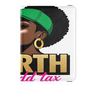 Baddie Know Your Worth Étui portefeuille en cuir pour passeport et carte de vaccination avec fente pour carte de vaccination