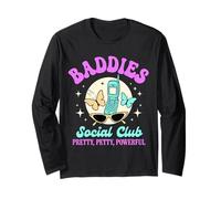 Baddie Social Club Funny Girly Bestie Manche Longue