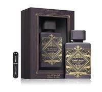 Badee Al Oud Amethyst Parfum original 100 ml Eau de parfum importée de Dubaï, arômes sucrés longue durée, usage quotidien et nocturne, atomiseur rechargeable 5 ml