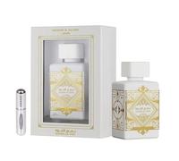 Badee Al Oud Honor & Glory Parfum original 100 ml Eau de parfum importée de Dubaï avec arômes de longue durée, avec atomiseur rechargeable 5 ml (Honor & Glory)