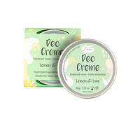 BadeFee Déodorant végétalien « Lemon & Lime » (parfum d'agrumes) 50 ml - Crème déodorante ferme avec beurre de karité, huile de coco et d'amande sans sels d'aluminium ni expérimentation animale
