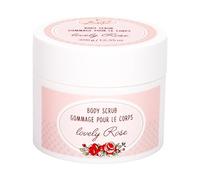 BadeFee Gommage corporel « Lovely Rose » 350 g, gommage pour le corps avec sel de mer, huile d'amande et beurre de karité - Nettoie et nourrit pour une peau souple, sans microplastique, végétalien et
