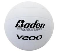 Baden | V200 | Caoutchouc | Ballon de Volley intérieur et extérieur | Tous Les âges | Taille Officielle 5 | Blanc