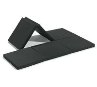 Badenia Trendline Bedcomfort matelas pliant Madrid, lit d'appoint Tabouret avec housse gris et noir matelas, 6 pièces, gris