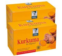 BADERs Kurkuma in Ingwer de la pharmacie. Thé aux épices sélectionné selon la tradition ayurvédique. 2x20 sacs filtrants.