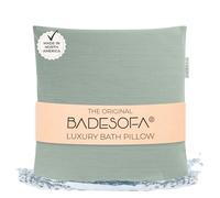 BADESOFA® Coussin de Baignoire M | Qualité Premium | Coussin de Bain Confortable | Fabriqué dans l'UE | Lavable et à Séchage Rapide | Couleur Vert | Accessoire pour Soutien du Dos et Cou