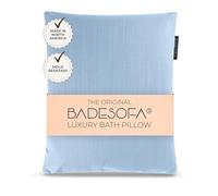 BADESOFA Coussin de bain I Support dorsal pour un bain plus relaxant I Coussin de bain I Coussin de piscine I Bleu ciel S (50 x 60 x 20 cm)