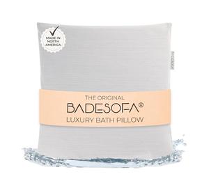 BADESOFA® Coussin de bain M de qualité supérieure - Confortable - Fabriqué en UE - Lavable et à séchage rapide - Accessoire pour baignoire large et carrée - Gris