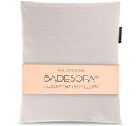BADESOFA® Coussin de bain taille L - Qualité supérieure - Confortable - Séchage rapide - Fabriqué en UE - Lavable - Nacre - Accessoire pour baignoires larges et hautes