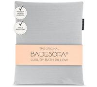 BADESOFA® Coussin de bain taille L - Qualité supérieure - Confortable - Séchage rapide - Fabriqué en UE - Lavable - Accessoire pour baignoire large et haute - Gris