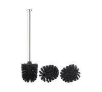 BadeStern Brosse WC en acier inoxydable avec têtes de rechange Ø 7,5 cm - Noir
