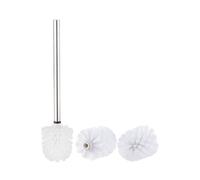 BadeStern Brosse WC en acier inoxydable avec têtes de rechange Ø 8 cm - Blanc