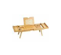 BadeStern : Plateau pour lit et pont de baignoire en bambou extensible de 75 à 109 cm