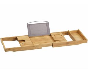 BadeStern Pont de baignoire en bambou extensible de 75 à 109 cm
