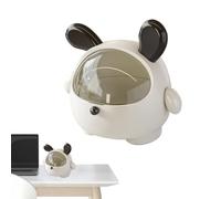 Badezi Mini poubelle de bureau avec couvercle - Jolie poubelle de chambre à coucher avec motif animal de dessin animé | Boîtes de rangement peu encombrantes pour la maison et le jardin pour le bureau